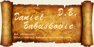 Daniel Babušković vizit kartica